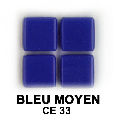 Micro Briare 1 x 1 cm Bleu Moyen, par 100g