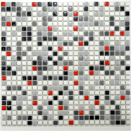 Micro Émaillée 1 x 1 cm Blanc Noir Rouge Gris, par 100g