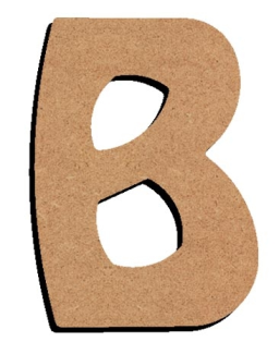 Lettre «B» Majuscule Arrondie 8 cm