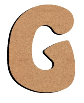 Lettre «G» Majuscule Arrondie 8 cm