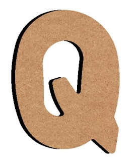 Lettre «Q» Majuscule Arrondie 8 cm