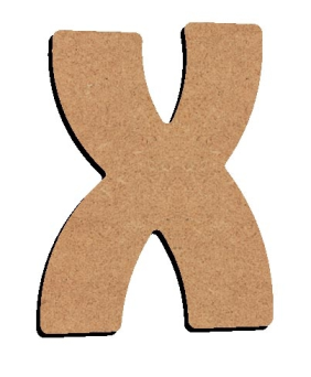 Lettre «X» Majuscule Arrondie 8 cm