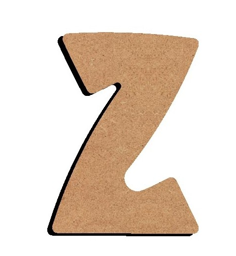 Lettre «Z» Majuscule Arrondie 8 cm