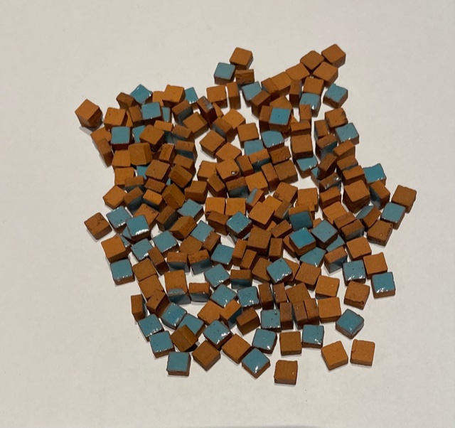 Mini Terre Cuite 5 x 5 mm Turquoise , Par 50g