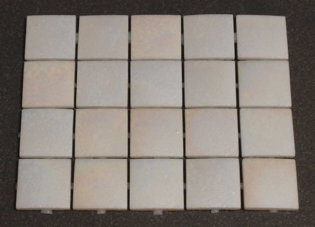 Opaline Mat Blanc 2.3 x 2.3 cm, par 100g