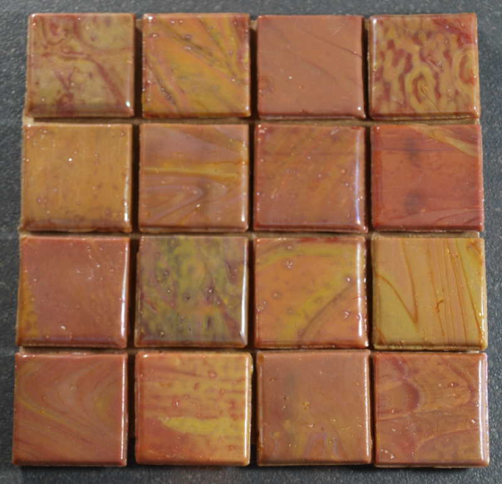Pate de Verre Artisanale Marron 2.4 x 2.4 cm, par 100g