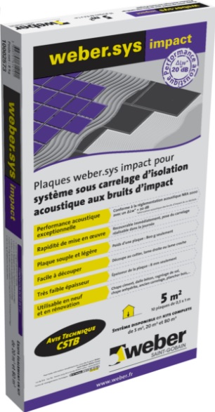 Plaques Weber.Sys.Impact 5 m²