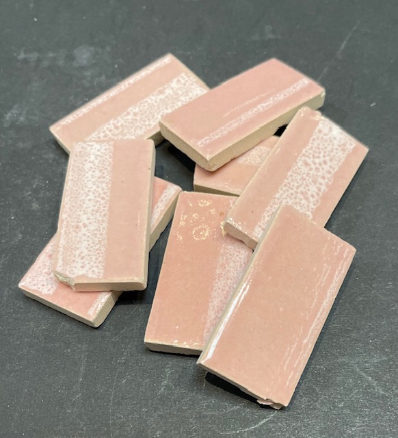 Grès Émaillé 2 ,1 x 4 cm - Rose, Par 100g