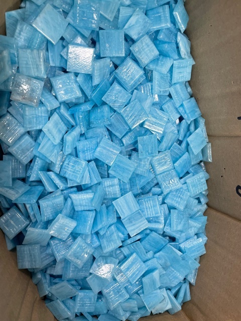Bisazza 2 x 2 cm - Bleu Clair, Par 100g