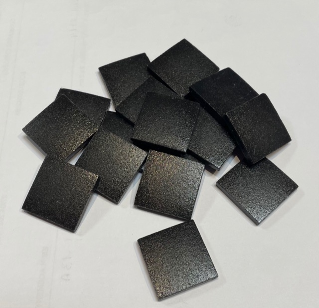 Pate de Verre 101 Noire Mat 2,3 x 2,3 cm, Par 100g