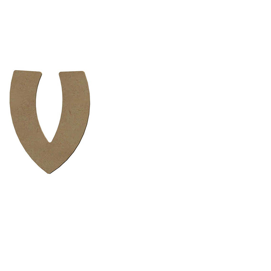 Lettre «V» Majuscule Arrondie 8 cm
