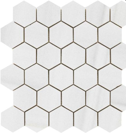 Hexagono Striato Olimpo, 30 x 30 cm, Ep. 12 mm, Vendu au m², 1 Bte = 0.81 m² 