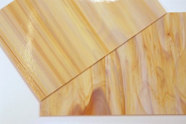Plaque de Verre 20 x 30 cm - Ambre Foncé Blanc n°14