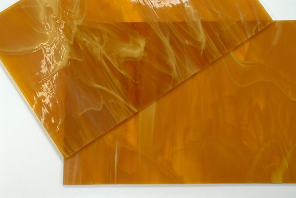 Plaque de Verre 20 x 30 cm  - Caramel Nuageux n°23