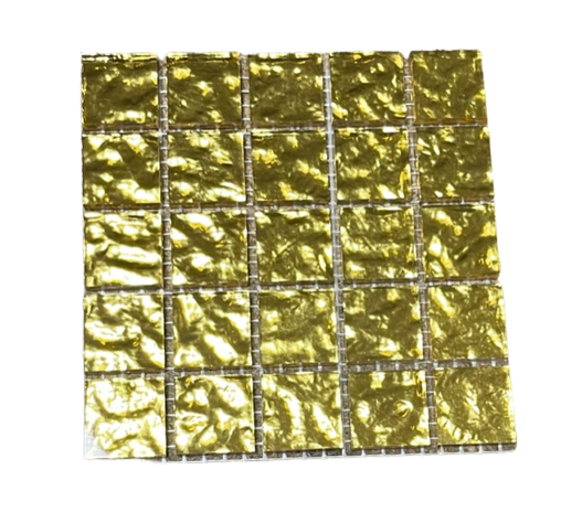 Or Jaune Bosselé - 2 x 2 cm, à la pièce