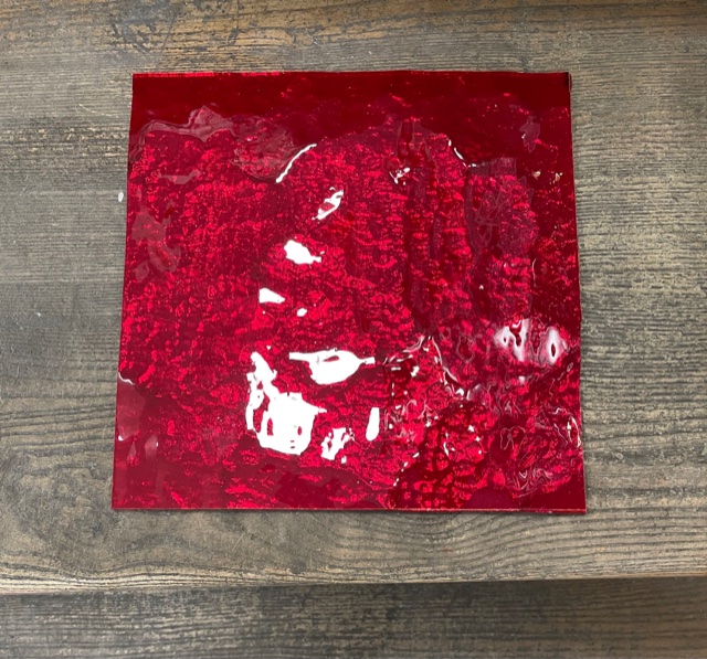 Miroir Coloré - Rouge Cerise - 20 x 20 cm