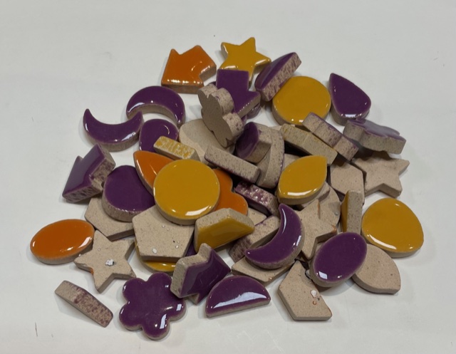 Mix Chapes 2 cm - Violet Jaune Orange, Par 100g