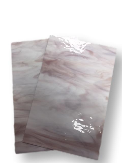 Plaque de Verre 20 x 30 cm Lilas Blanc Semi-Transparent n°60