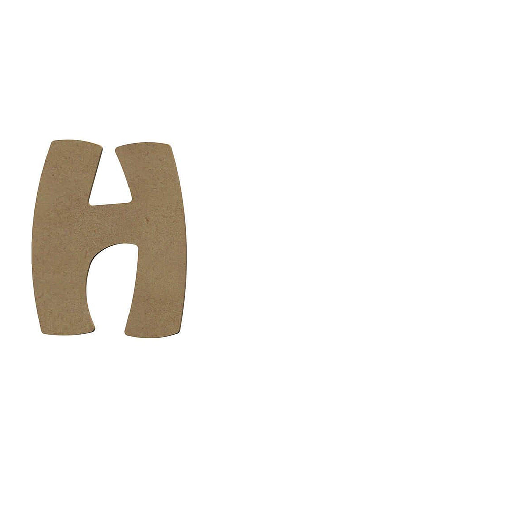 Lettre «H» Majuscule Arrondie 8 cm