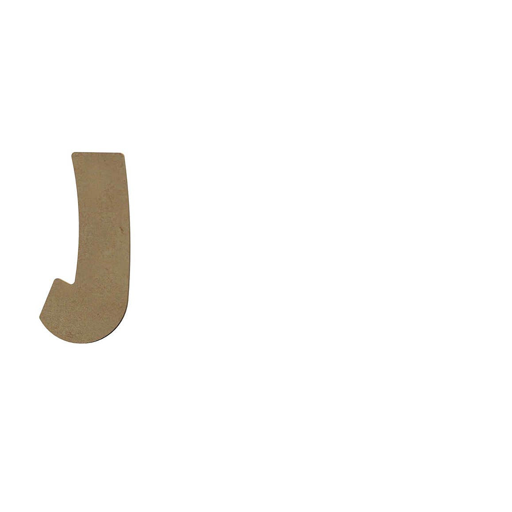 Lettre «J» Majuscule Arrondie 8 cm
