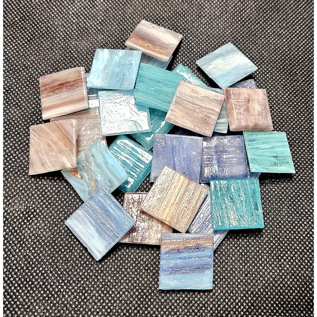 Mix pâte de verre Bisazza 2 x 2 cm, vendu par 500g