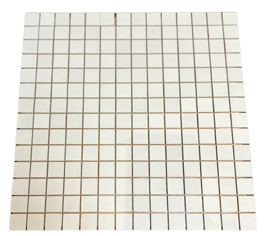 Grès Cérame 2,5 x 2,5 cm - 0201 Branco Porcelana, à la plaque 