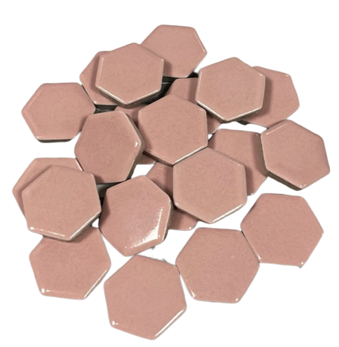 Hexagone 2,3 x 2,3 cm - Rose, Par 100 gr