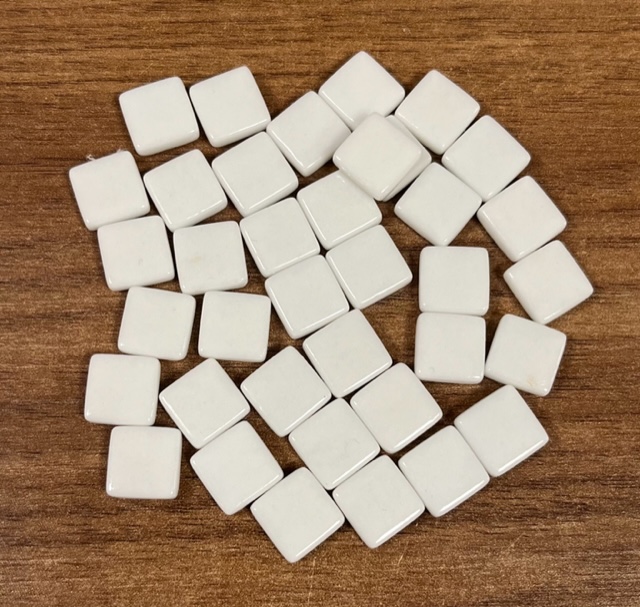 Micro Bisazza 1,2 x 1,2 cm- Blanc 12.01, Par 100 g