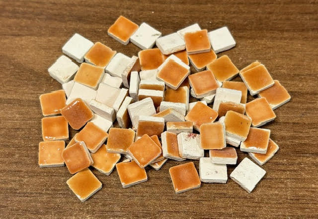 Mini Terre Cuite - Orange Pastel - 1 x 1 cm, Par 50 g