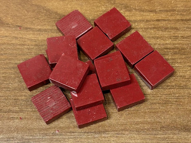 Sialex 2 x 2 cm - Rouge Cerise, Par 100 g
