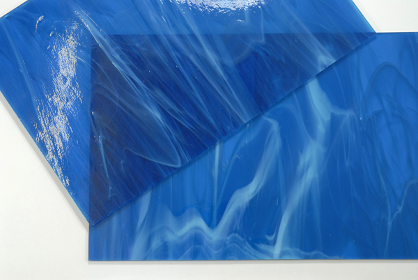 Baguette de Verre  n°25 - Aigue Marine Foncé Nuageux