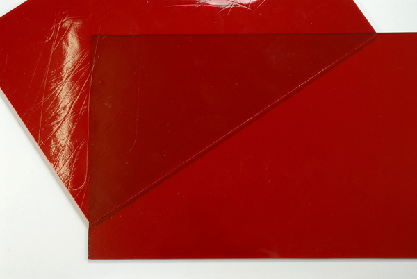 Baguette de Verre n°35 - Cathédral Rubis 4 x 20 cm 