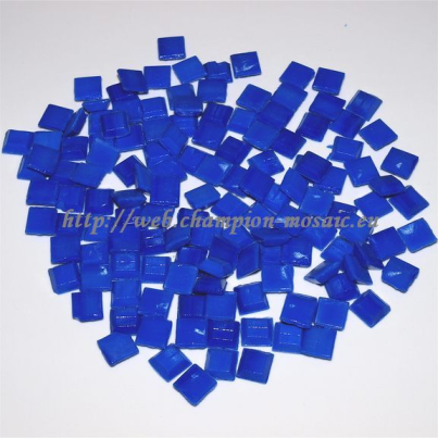 Pâte de verre 1 x 1 cm Bleu Moyen n°3, par 100g