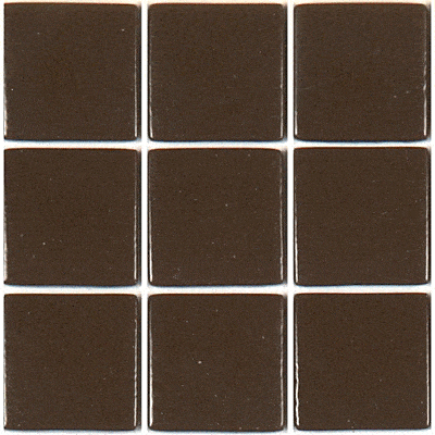 Pâte de verre 163 (Marron foncé) 2,3 x 2,3 cm, par 100g