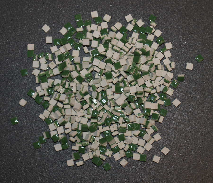 Mini Terre Cuite 5 x 5 mm Vert Feuillage , par 50g