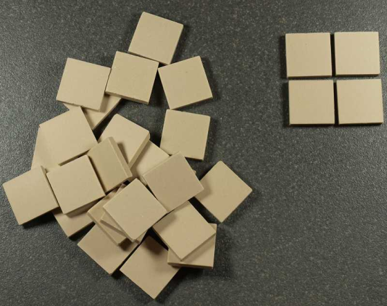 Grès Cérame Paray 2 x 2 cm - Ivoire