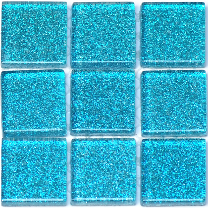 Pailleté 2,5 x 2,5 cm Turquoise, par 100g