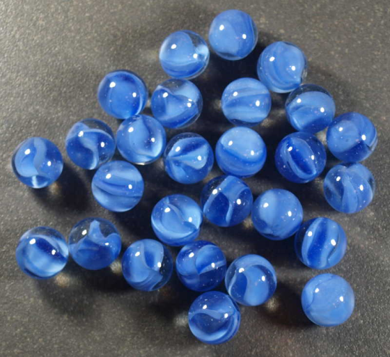 Billes Rondes Bleu Transparentes