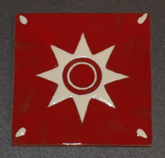 Carreaux Mexicains Décors Estrella Blanc et Rouge
