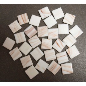 Bisazza 2 x 2 cm Blanche et Or, en plaque
