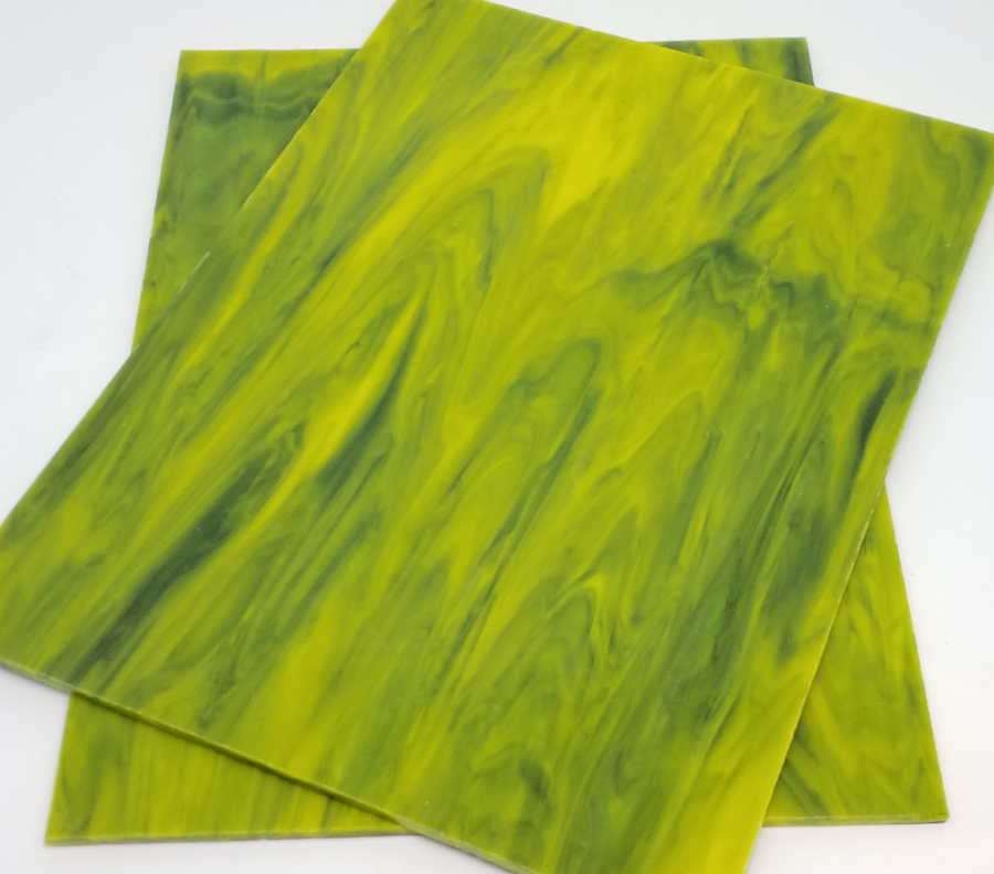Plaque de Verre 15 x 20 cm, Vert Mousse