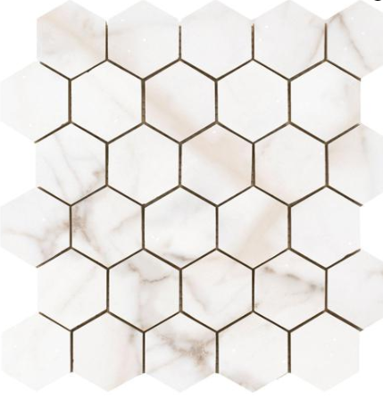 Hexagono Paonazzo, 30 x 30 cm, Ep. 11.2 mm, Vendu au m², 1 Bte = 0.81 m² 