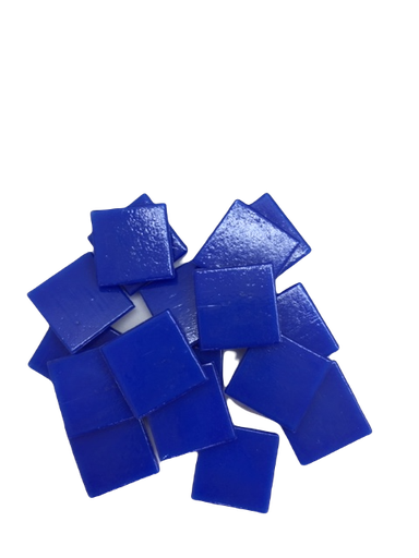 [129] Pate de verre Unilis 2 x 2 cm Bleu Foncé  par 100gr