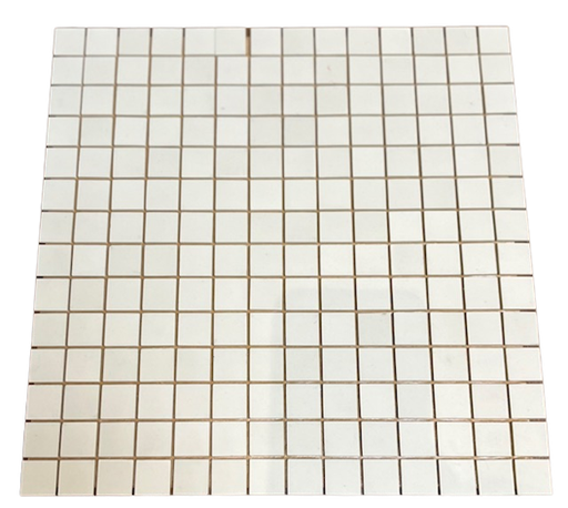 Grès Cérame 2,3 x 2,3 cm - 0201 Branco Porcelana, à la plaque 