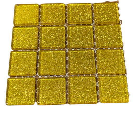 [CM4G05 MATTE] Pailleté 2,5 x 2,5 m - Jaune Or, Par 100 gr 