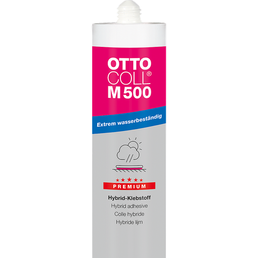 [C01] Colle-Mastic Hybride Résistant à l'eau Ottocoll M500 Blanc, à la pièce