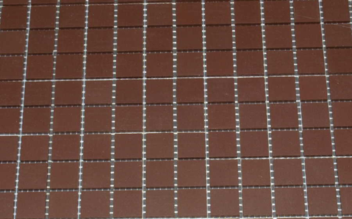 Grès Cérame 2 x 2 cm  Chocolat Brun en plaque